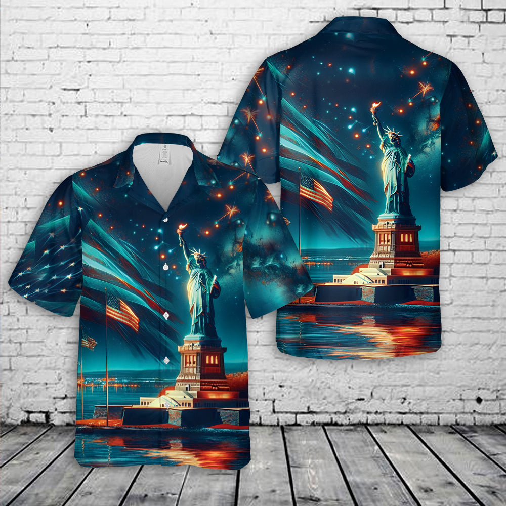 Statue of Liberty 4th Of July Hawaiian Shirt