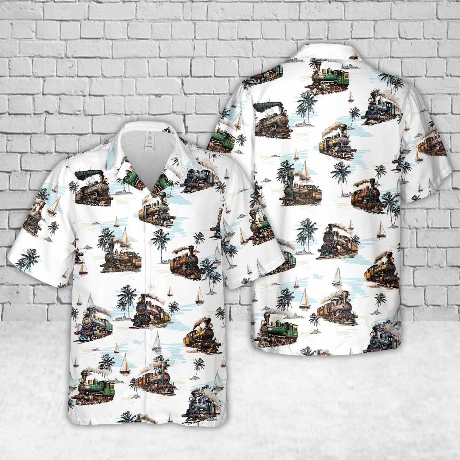 Steam Train Hawaiian Shirt