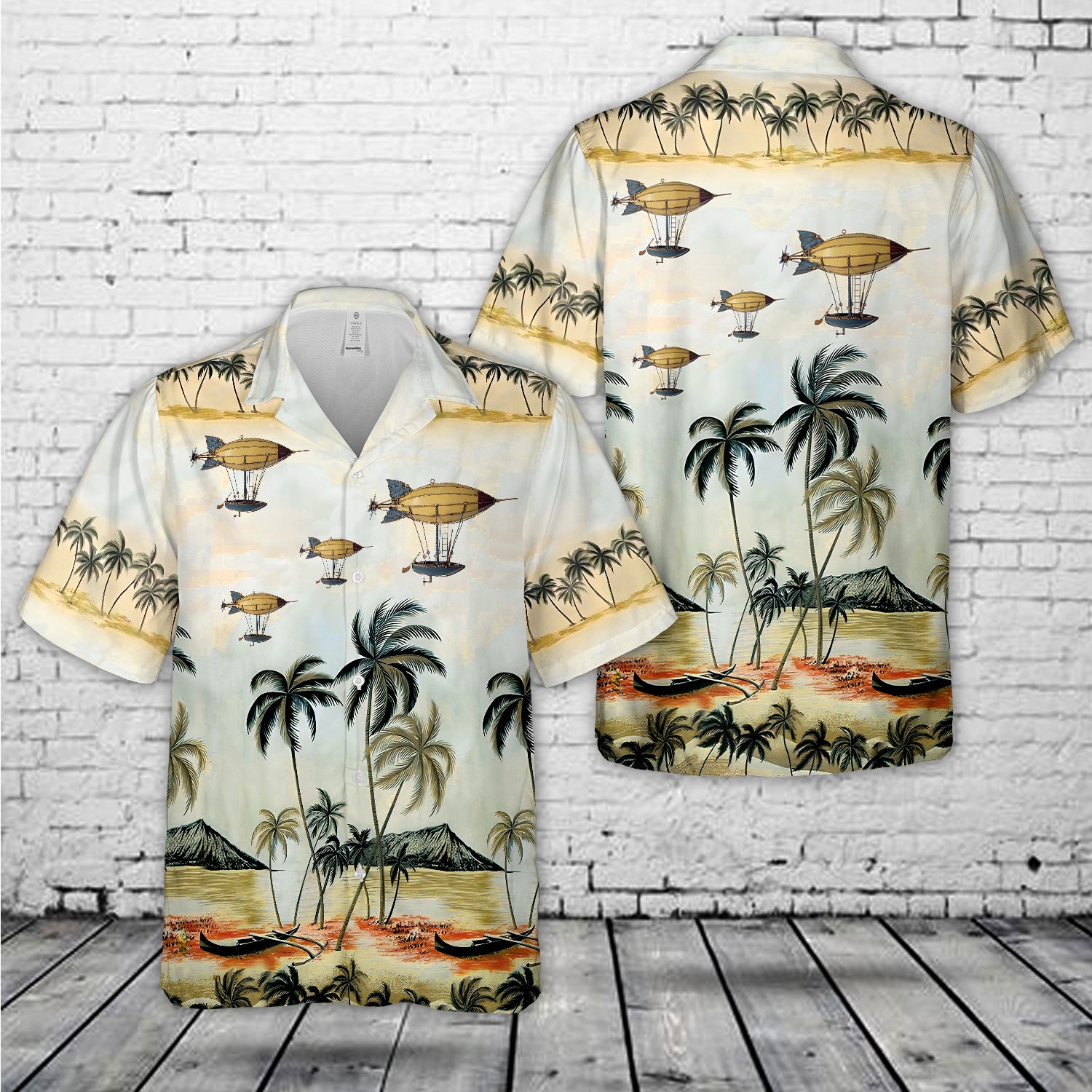 Steampunk Airship Hawaiian Shirt