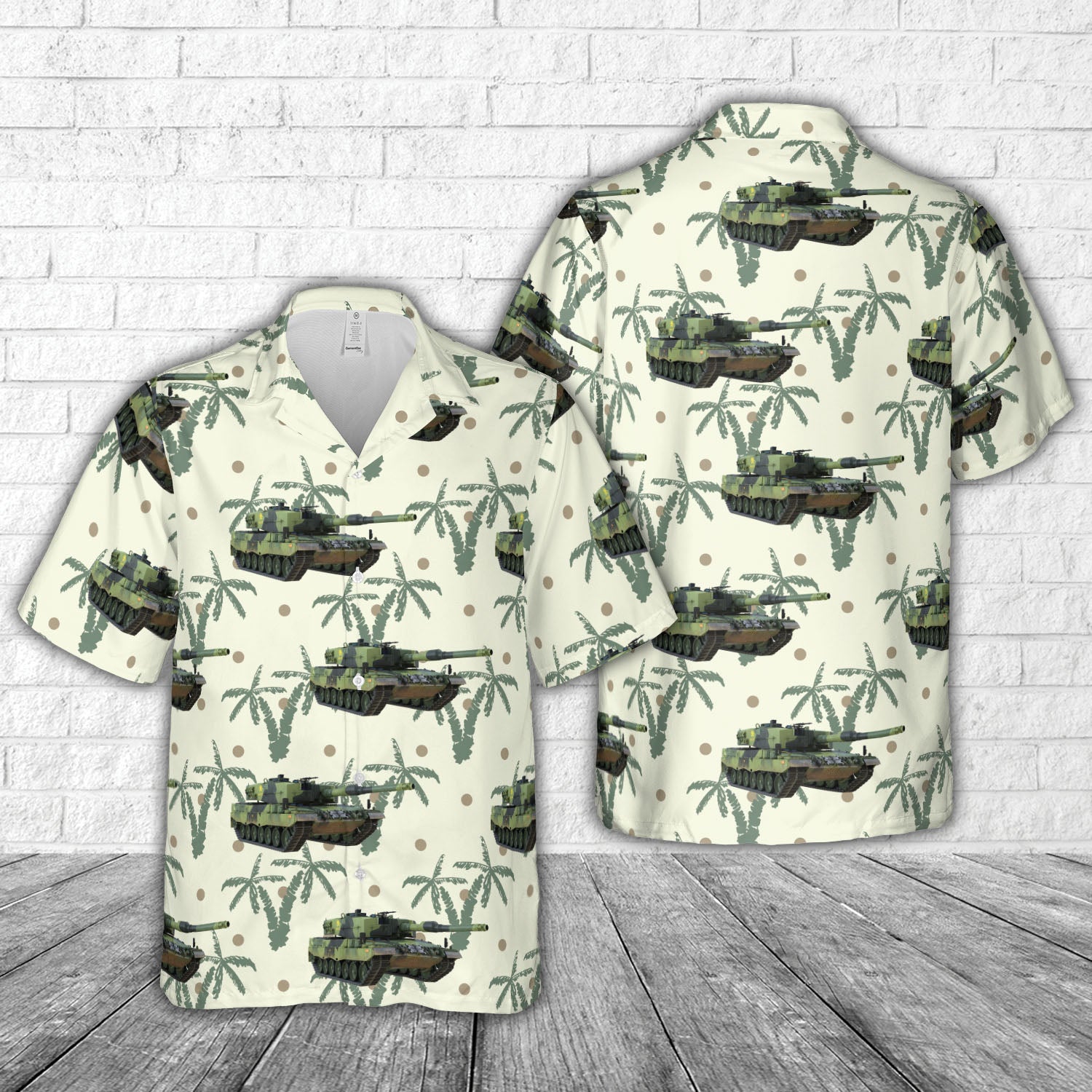 Stridsvagn 121 Mek B10 Swedish Army Hawaiian Shirt