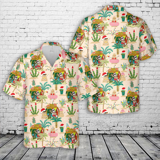 Surfer Santa Christmas Hawaiian Shirt