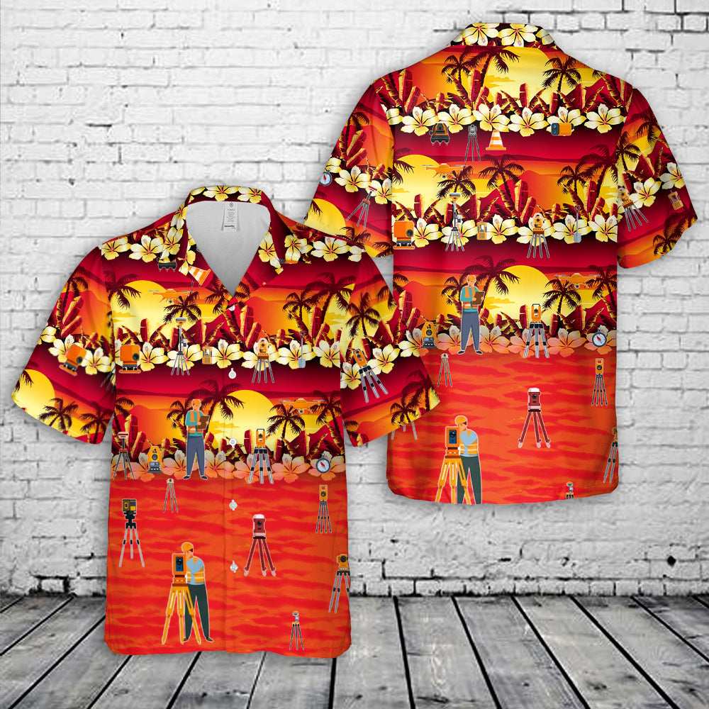Surveying Equipment Hawaiian Shirt