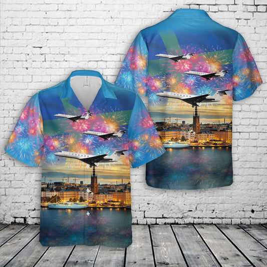 Swedish Air Force Gulfstream G550 (GV-SP), National Day of Sweden Hawaiian Shirt