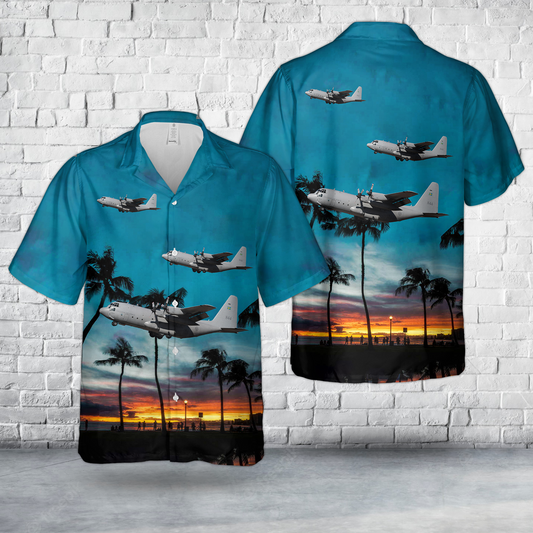 Swedish Air Force Lockheed C-130H Hercules Hawaiian Shirt