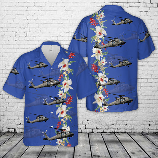 Swedish Air Force Sikorsky Hkp16A Black Hawk (UH-60M) Hawaiian Shirt