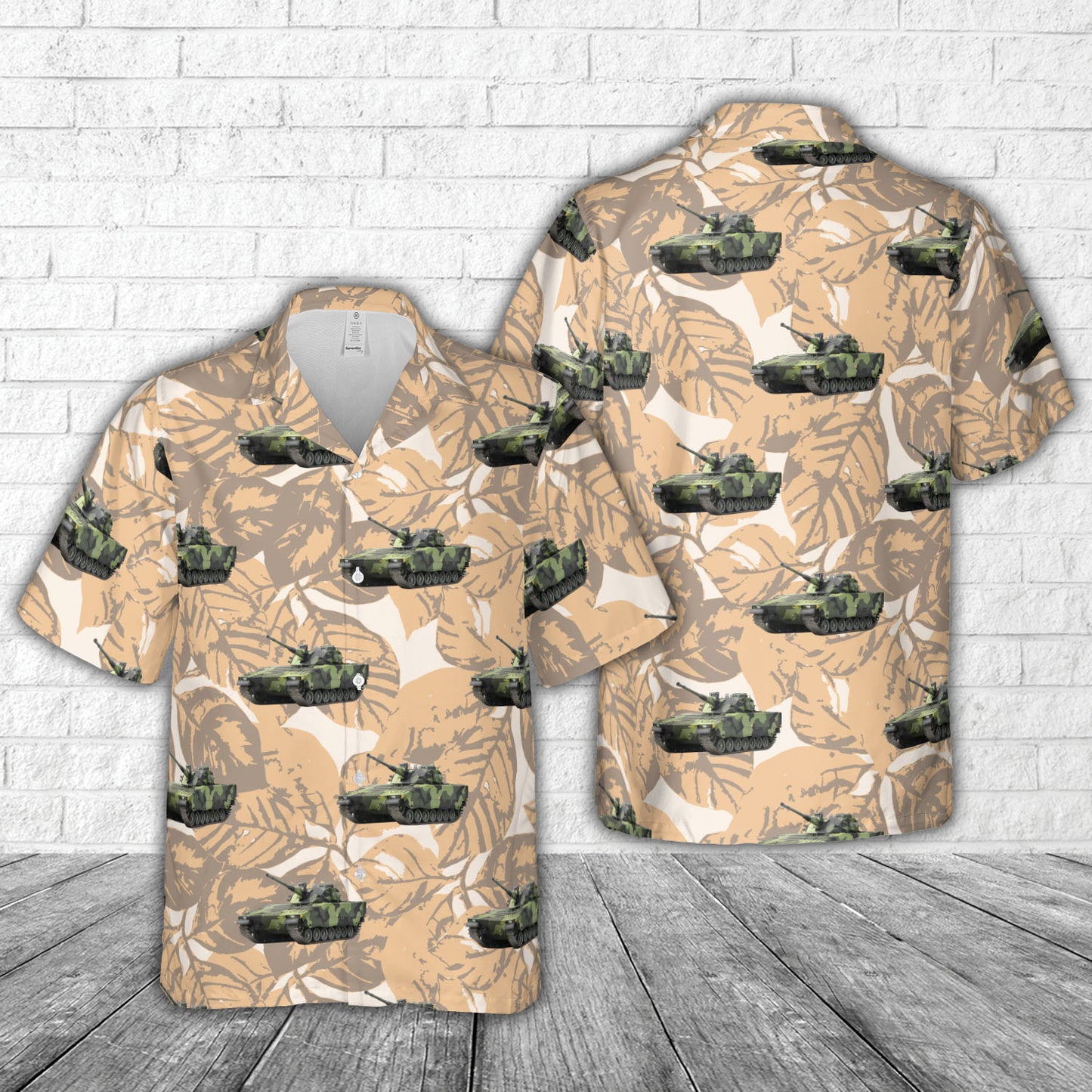 Swedish Army CV9040B Infantry Fighting Vehicle Hawaiian Shirt