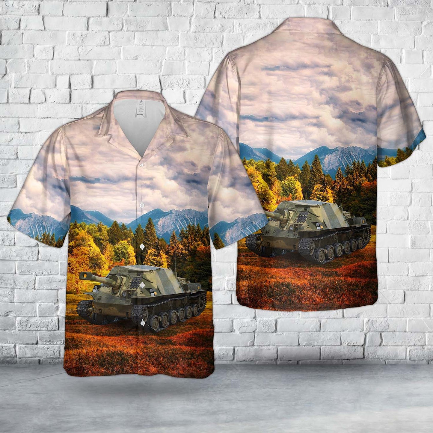 Swedish Army Infanterikanonvagn 103 Hawaiian Shirt