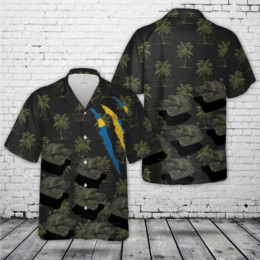 Swedish Army ItPsV Leopard 2 Marksman Hawaiian Shirt
