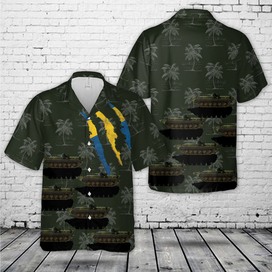 Swedish Army Pansarbandvagn 501 Hawaiian Shirt