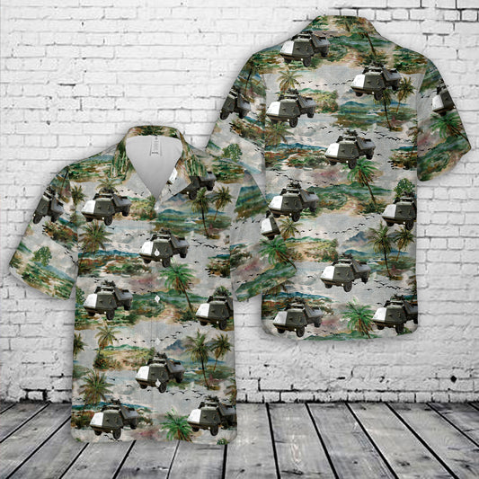 Swedish Army SKP M-42 Armoured Personnel Carrier Hawaiian Shirt