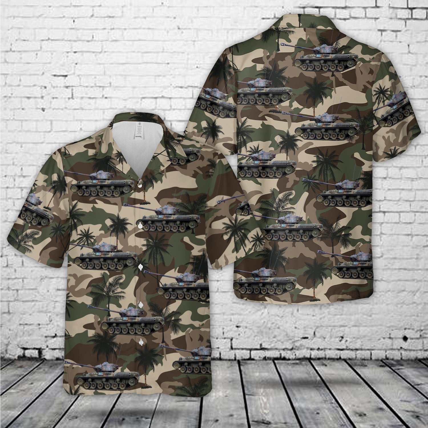 Swedish Army Stridsvagen Strv 50, 995 Hawaiian Shirt