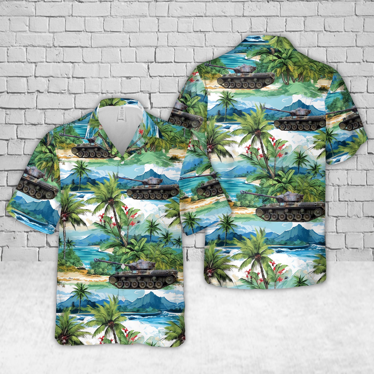 Swedish Army Stridsvagen Strv 50, ‘995’ Hawaiian Shirt