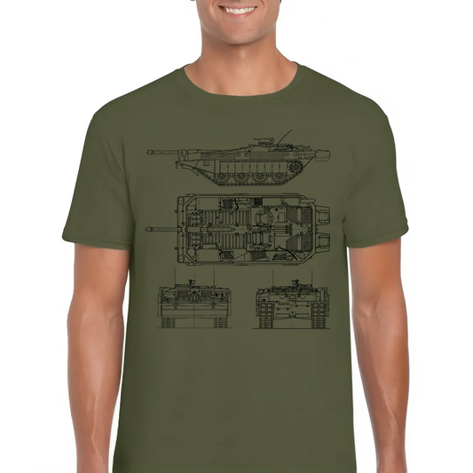 Swedish Army Stridsvagn 103 Tank Classic Unisex T-Shirt Gildan 6400 (Made In EU) DLTT0908PT03