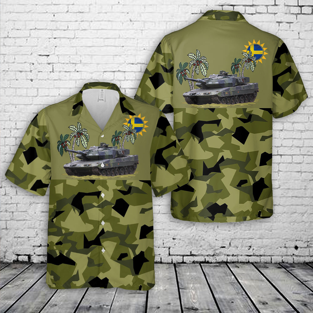 Swedish Army Stridsvagn 122 Tank Hawaiian Shirt