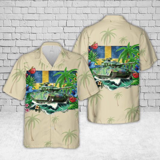 Swedish Army Strv 104 Centurion Main Battle Tank Hawaiian Shirt