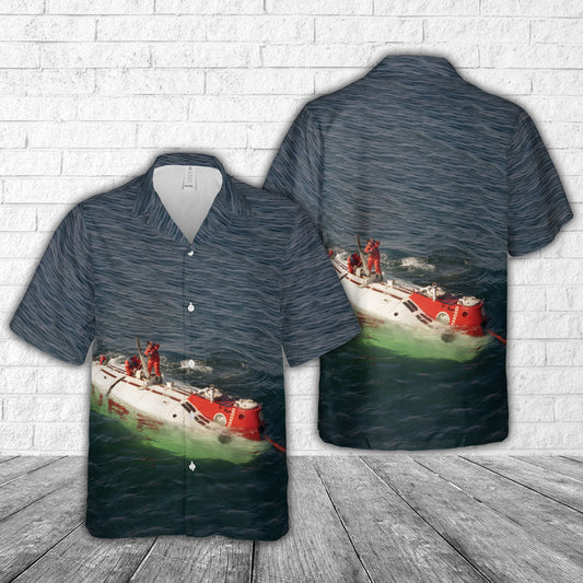 Swedish Navy Submarine Rescue Boat URF Hawaiian Shirt