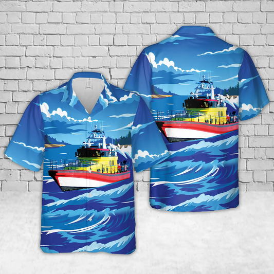 Swedish Sea Rescue Society 20 metre Rausing-class rescue cruiser Björn Christer, Dalarö, Sweden Hawaiian Shirt