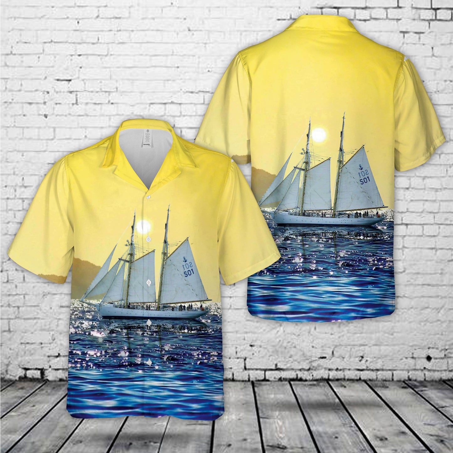 Swedish navy schooner HMS Gladan Hawaiian Shirt