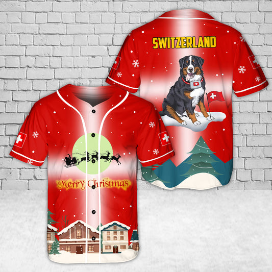 Switzerland Merry Christmas Baseball Jersey