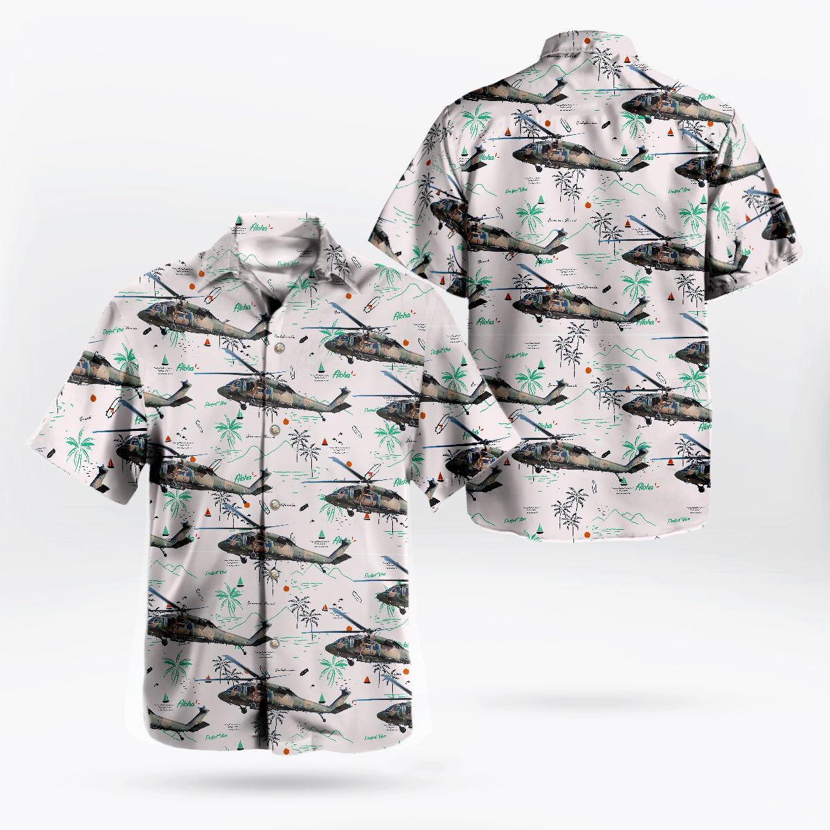 Australian Army Sikorsky S-70A-9 Black Hawk Hawaiian Shirt