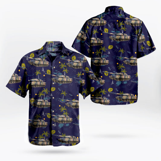 Australian Army M1A1 Abrams Main Battle Tank Hawaiian Shirt