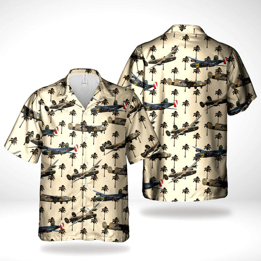 WWII Planes Consolidated B-24 Liberator Bomber Hawaiian Shirt