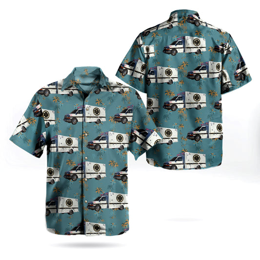 San Diego Ambulance Services, San Diego, California Ambulance Hawaiian Shirt