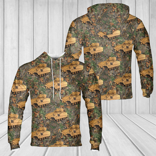 US Army M2A3 Bradley Infantry Fighting Vehicle 3D Hoodie