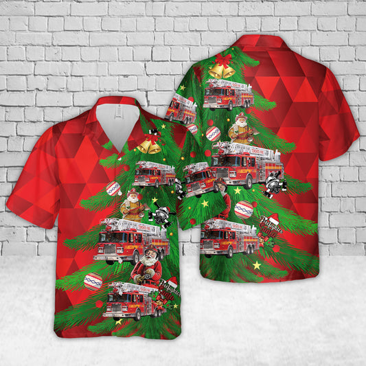 TORONTO FIRE SERVICES (TFS), ONTARIO Aerial 312 Christmas Hawaiian Shirt
