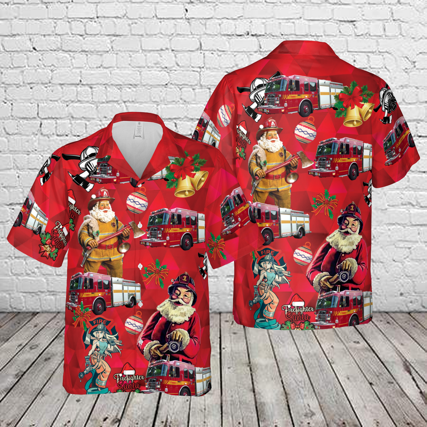 TORONTO FIRE SERVICES (TFS), ONTARIO Rescue pumper R112 Christmas Hawaiian Shirt