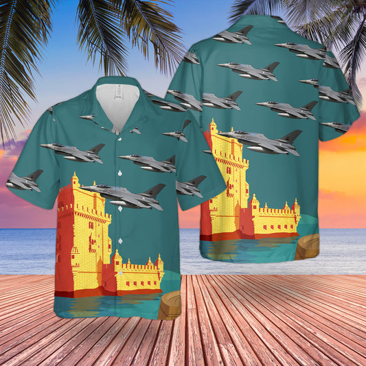 Portuguese Air Force F-16 Fighting Falcon Hawaiian Shirt