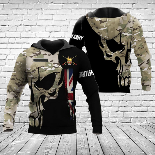 Custom Name British Army 3D Hoodie