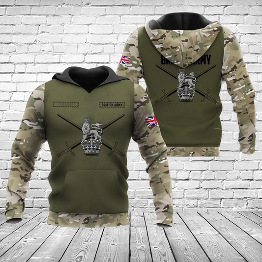 Custom Name British Army 3D Hoodie