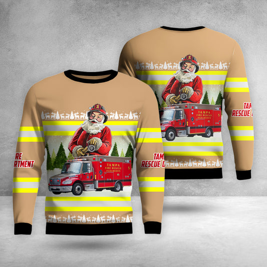 Tampa, Florida, Tampa Fire Rescue Department AOP Christmas Sweater