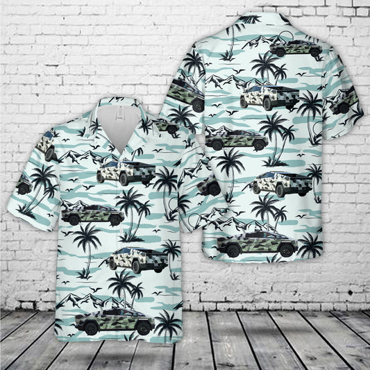 Tesla Camouflage Cybertruck Hawaiian Shirt