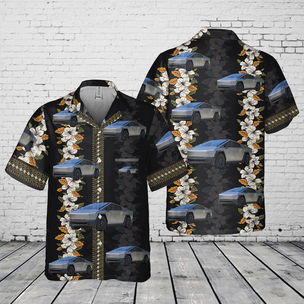 Tesla Cybertruck AWD 2024 Pocket Hawaiian Shirt