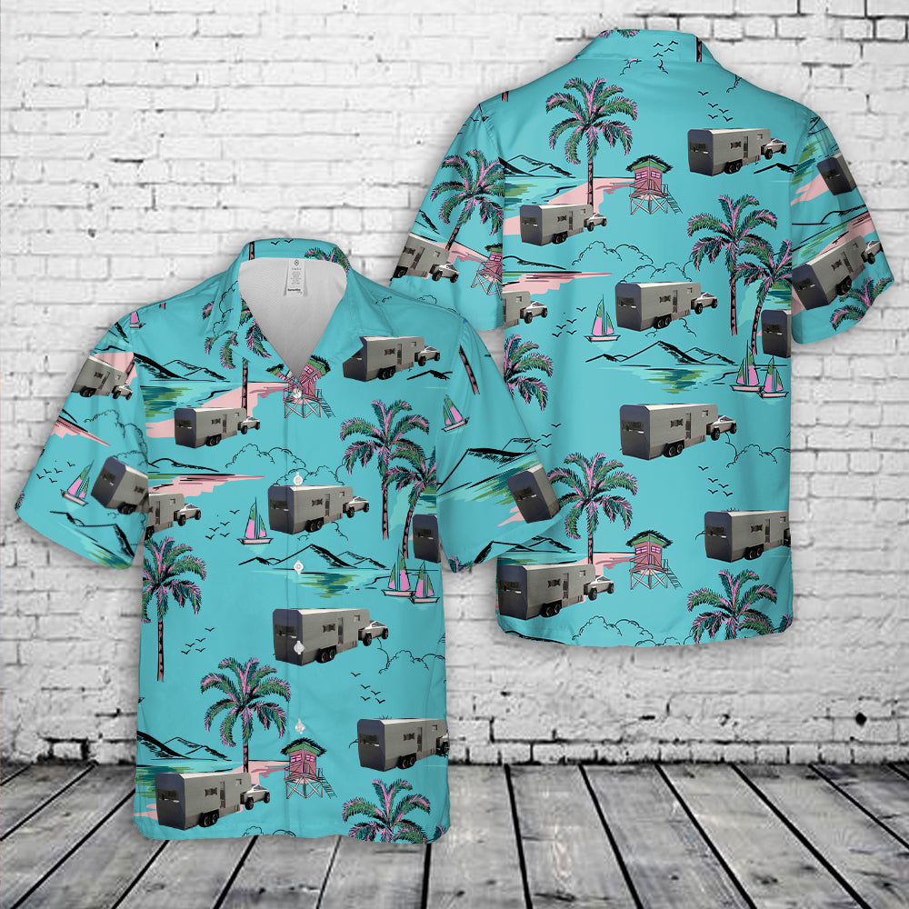 Tesla Cybertruck Custom RV Hawaiian Shirt