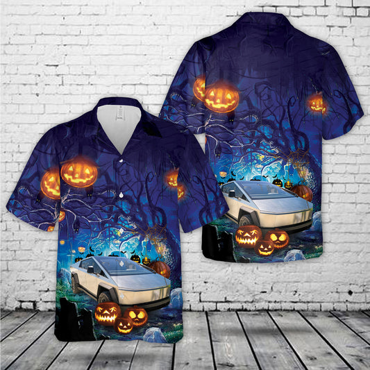 Tesla Cybertruck Halloween Hawaiian Shirt