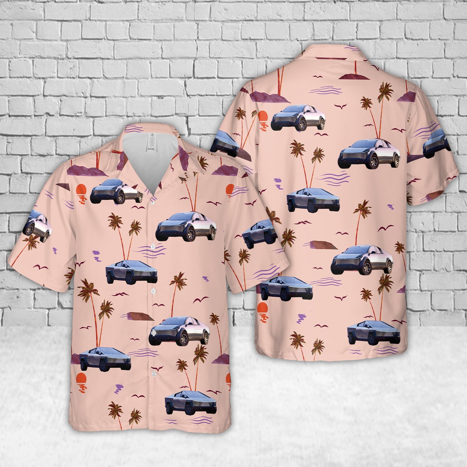 Tesla "Cybertruck Miniâ Hawaiian Shirt