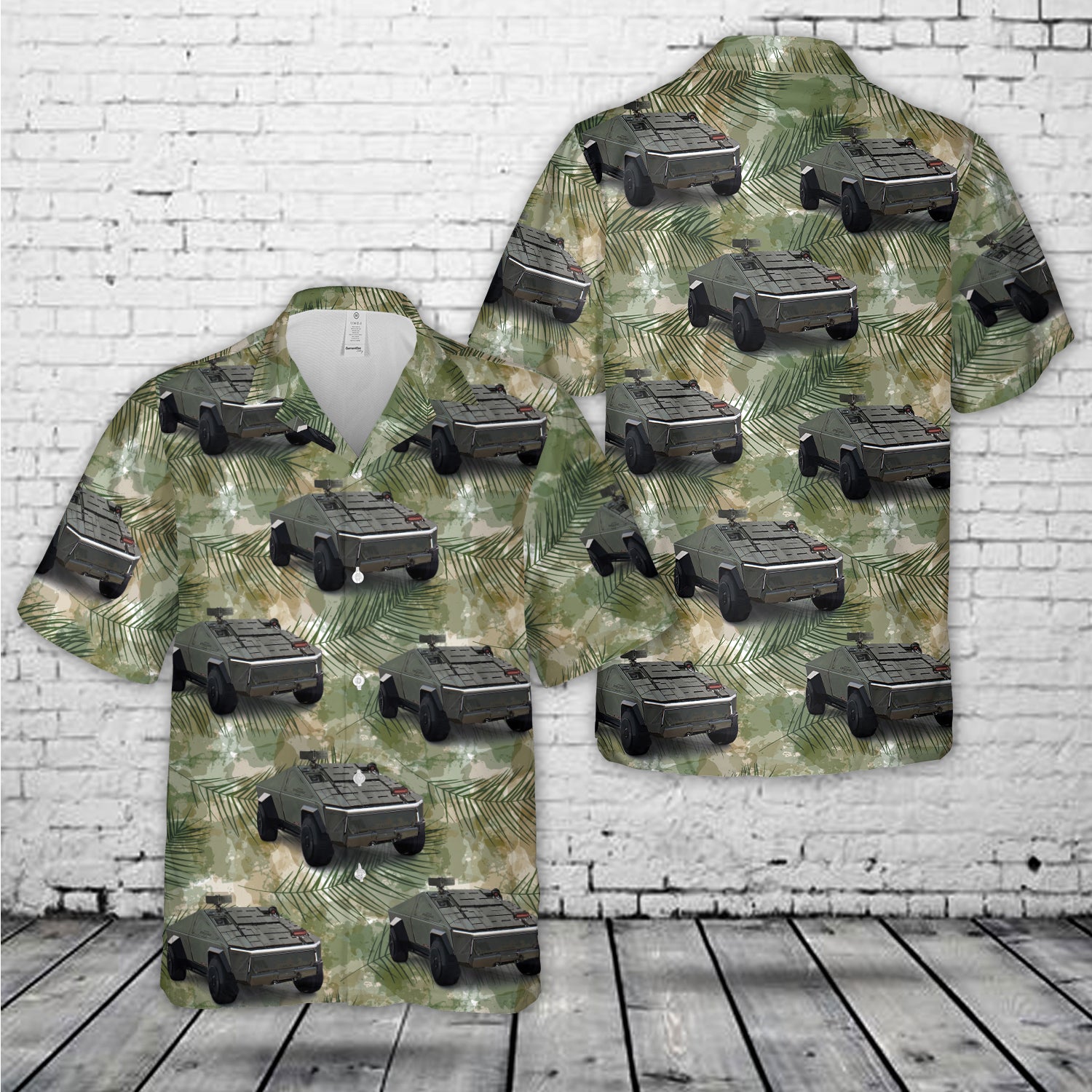 Tesla Cybertruck Off-Road Hawaiian Shirt