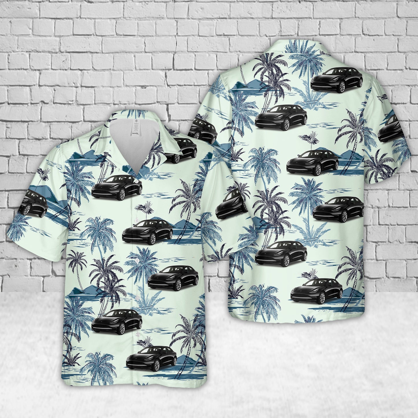 Tesla Model S Hawaiian Shirt