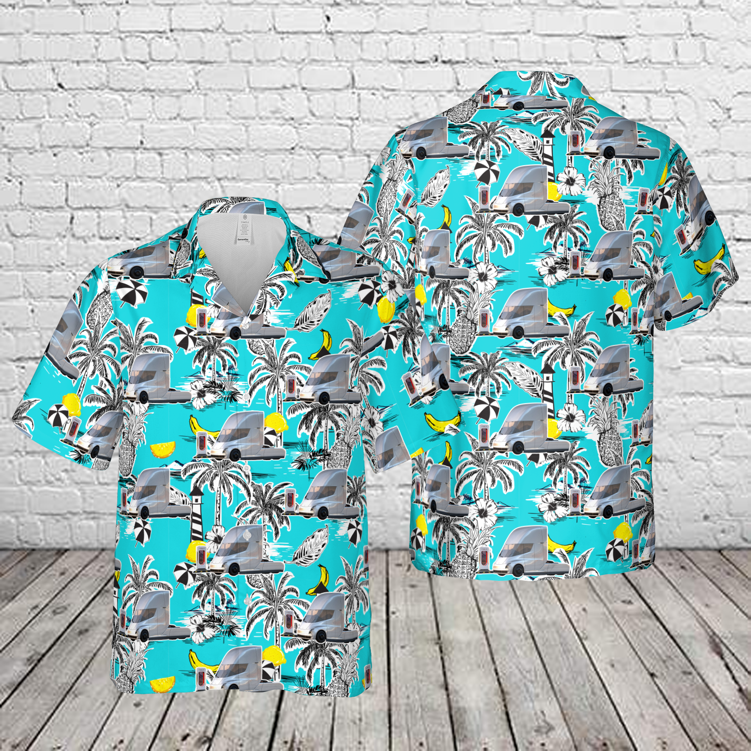 Tesla Semi Electric truck Hawaiian Shirt