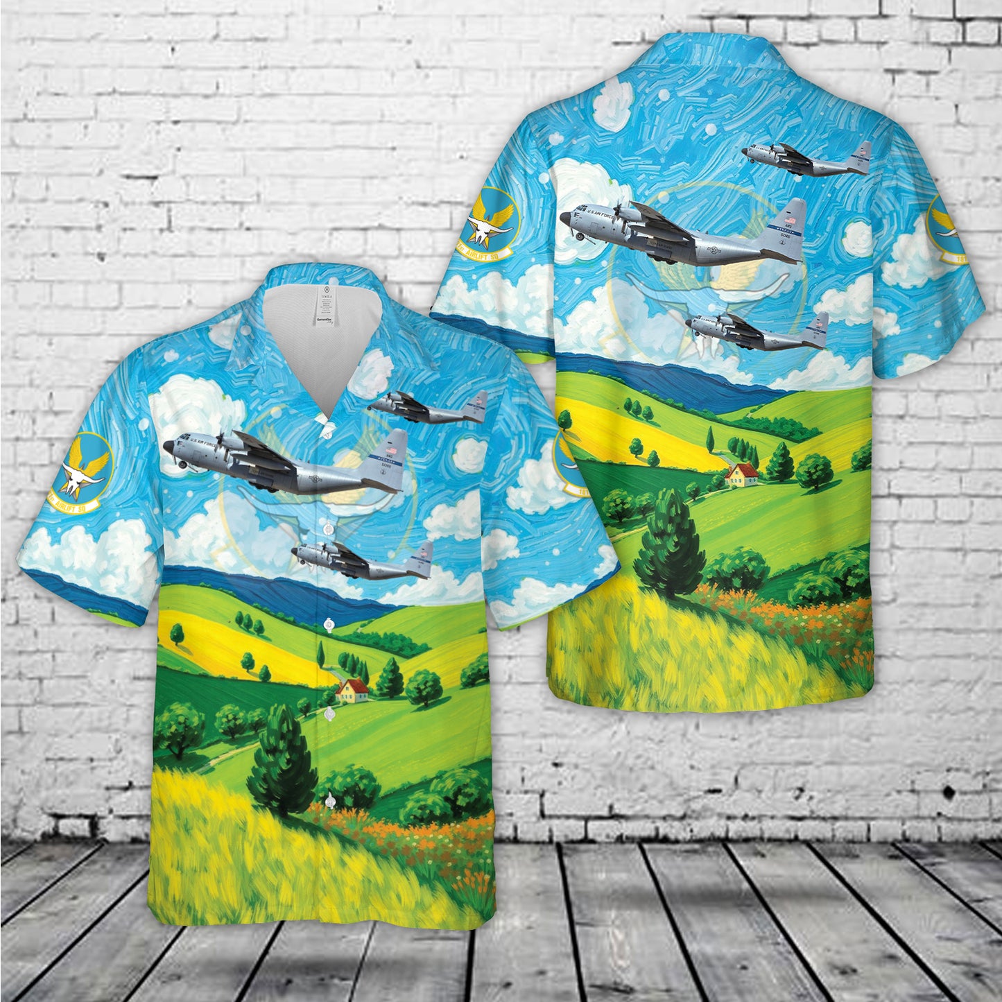 Texas Air National Guard 181st Airlift Squadron Lockheed C-130H-LM Hercules Hawaiian Shirt