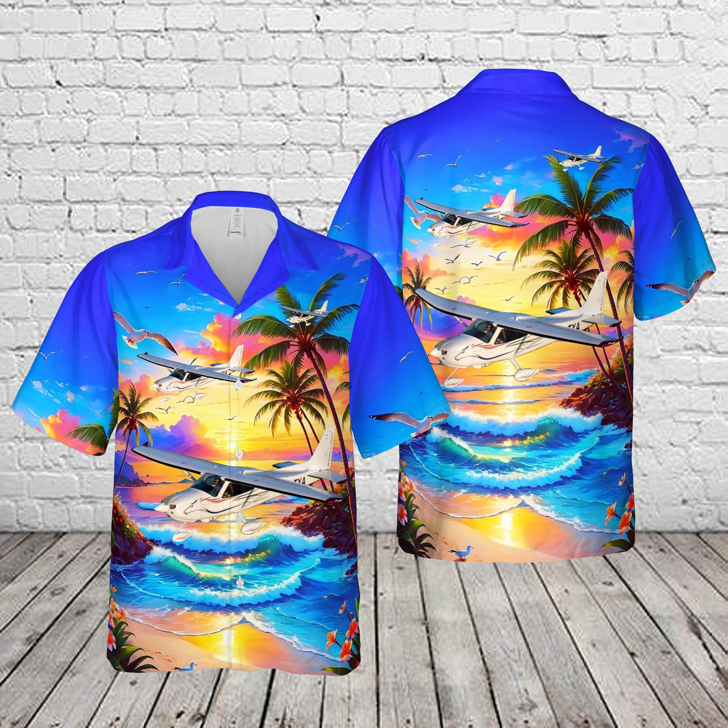 Texas Aircraft Stallion Light-sport aircraft Hawaiian Shirt