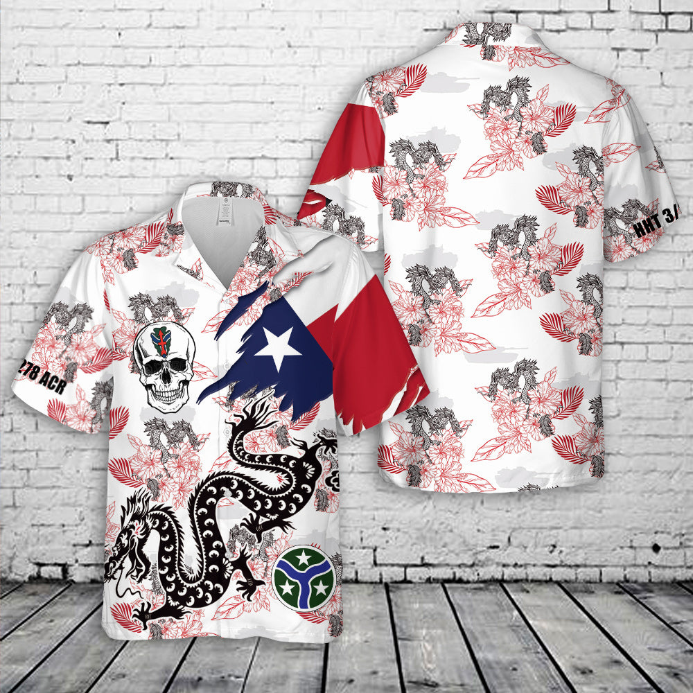 Texas Army National Guard Hawaiian Shirt