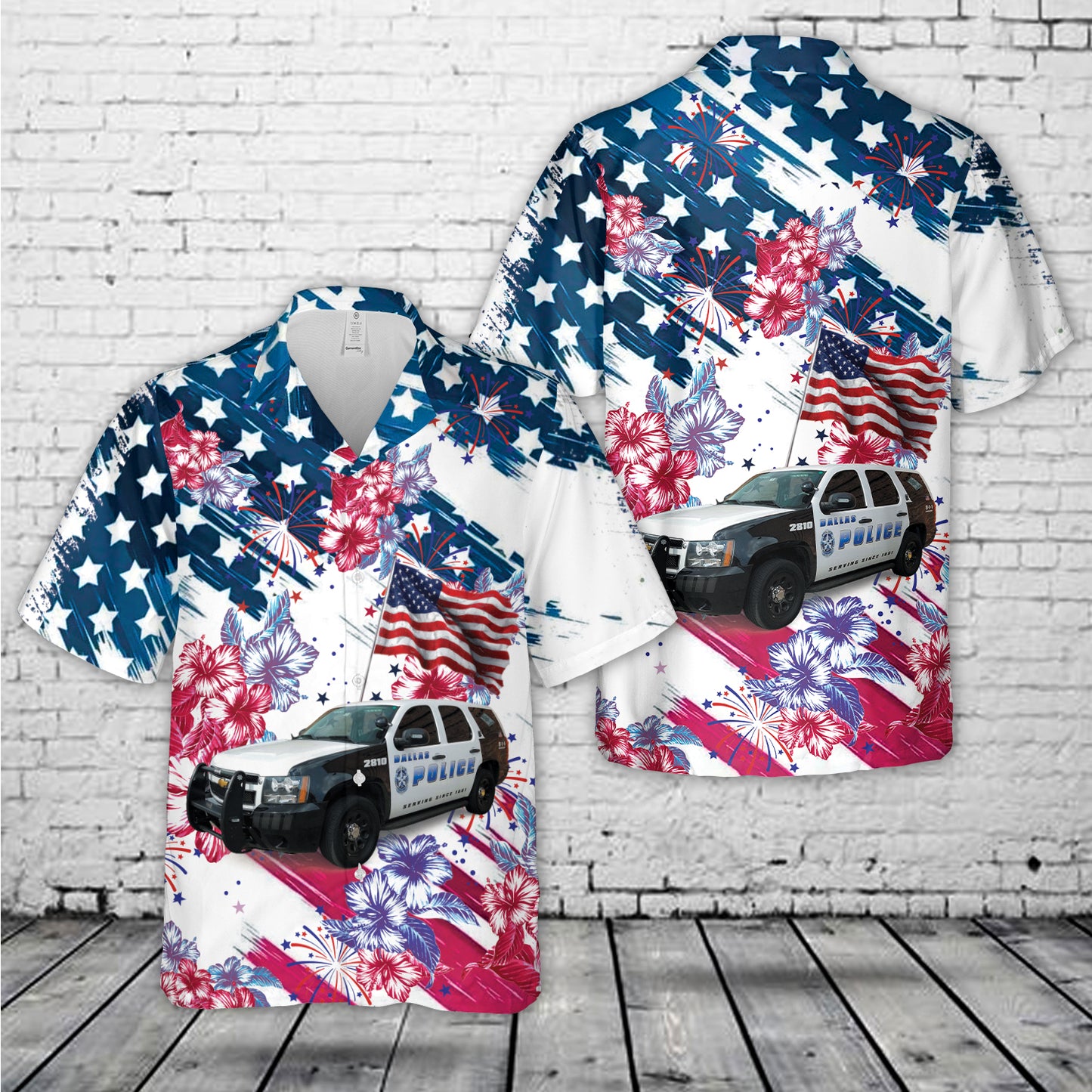 Texas Dallas Police Department, 4th Of July Hawaiian Shirt