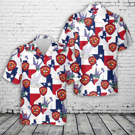 Texas Highway Patrol Patch Hawaiian Shirt