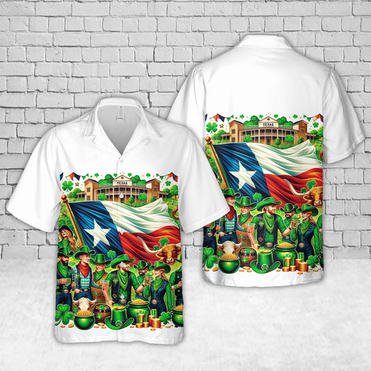 Texas St. Patrick's Day Hawaiian Shirt