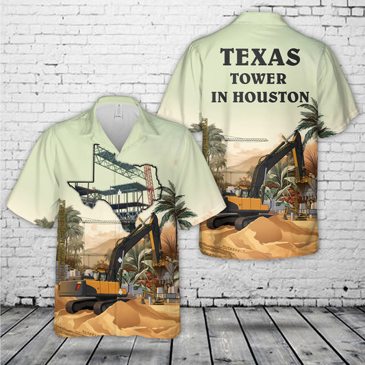 Texas Tower in Houston Hawaiian Shirt
