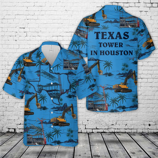 Texas Tower in Houston Hawaiian Shirt